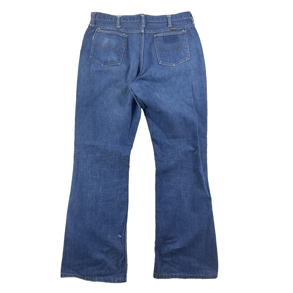 Vintage Wrangler Jeans Mens 34x31 Med Wash Regular Straight 70sDenim Pants USA